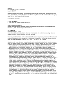 MINUTES Faculty Senate Executive Committee January 22, 2007