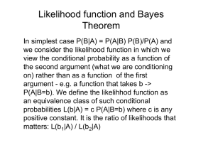 Likelihood function and Bayes Theorem
