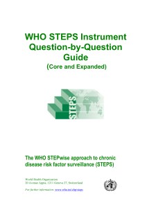 WHO STEPS Instrument Question-by-Question Guide