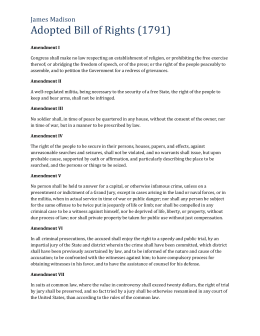 Bill of Rights Amendments 4-8