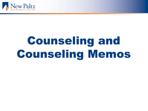 Counseling and Counseling Memos