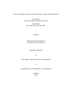 STUDY AND SIMULATION OF CCS#7 PROTOCOL USING SYSTEM VERILOG  Samvit Bharti