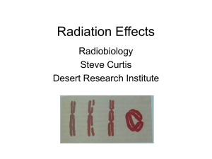 Radiation Effects Radiobiology Steve Curtis Desert Research Institute