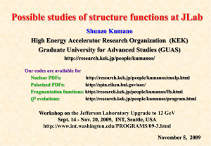 Possible studies of structure functions at JLab Shunzo Kumano