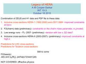 Legacy of HERA A M Cooper-Sarkar INT 10-3 October 18 2010