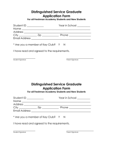 Distinguished Service Graduate Application Form