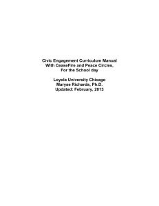 Civic Engagement Curriculum Manual With CeaseFire and Peace Circles,