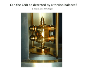 Can the CNB be detected by a torsion balance?