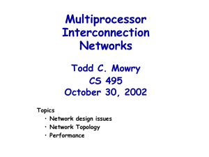 Multiprocessor Interconnection Networks Todd C. Mowry