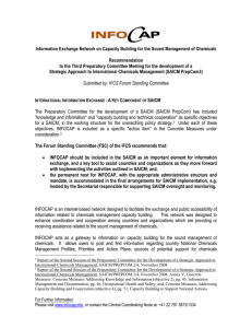 Information Exchange Network on Capacity Building for the Sound Management...  Recommendation