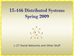 L-27 Social Networks and Other Stuff