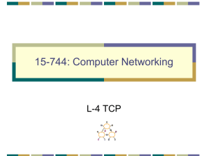 15-744: Computer Networking L-4 TCP