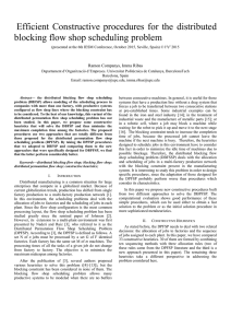 Efficient  Constructive  procedures  for  the ... blocking flow shop scheduling problem  Ramon Companys, Imma Ribas