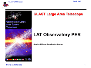LAT Observatory PER GLAST Large Area Telescope Gamma-ray Large Area Space