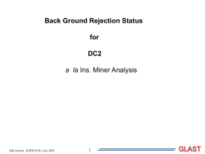GLAST Back Ground Rejection Status for DC2