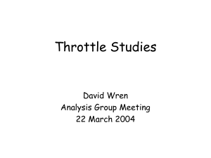 Throttle Studies David Wren Analysis Group Meeting 22 March 2004