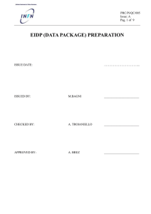 EIDP (DATA PACKAGE) PREPARATION