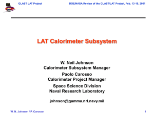 LAT Calorimeter Subsystem