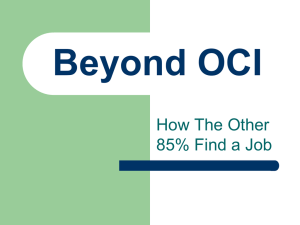 Beyond OCI How The Other 85% Find a Job