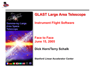GLAST Large Area Telescope Instrument Flight Software Face to Face June 15, 2005