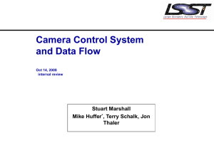 Camera Control System and Data Flow Stuart Marshall Mike Huffer