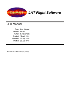 LAT Flight Software LHK Manual