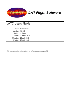 LAT Flight Software  LATC Users' Guide