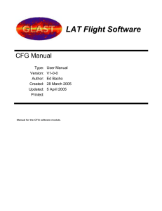 LAT Flight Software CFG Manual