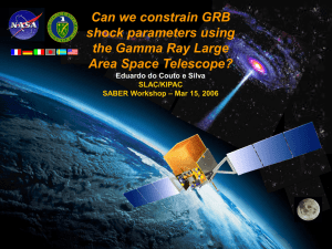 Can we constrain GRB shock parameters using the Gamma Ray Large