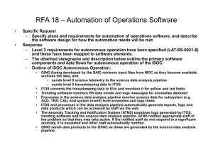 – Automation of Operations Software RFA 18