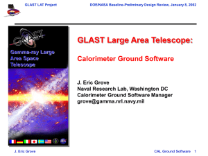 GLAST Large Area Telescope: Calorimeter Ground Software