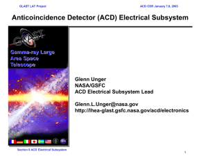 Anticoincidence Detector (ACD) Electrical Subsystem