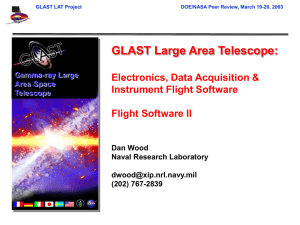 GLAST Large Area Telescope: Electronics, Data Acquisition &amp; Instrument Flight Software