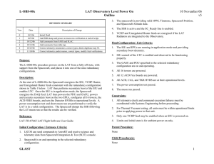 L-OBS-00x LAT Observatory Level Power On Outline 10 November 06