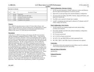 L-OBS-03x LAT Observatory Level EPS Performance Outline 10 November 06