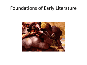 Foundations of Early Literature
