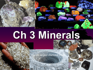 Ch 3 Minerals Worlds largest diamond mine