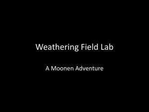 Weathering Field Lab A Moonen Adventure