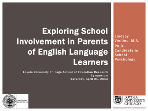 Exploring School Involvement in Parents of English Language Learners