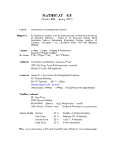 MATH/STAT    415  Spring 2015