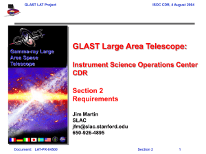 GLAST Large Area Telescope: Instrument Science Operations Center CDR Section 2