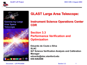 GLAST Large Area Telescope: Instrument Science Operations Center CDR Section 3.3