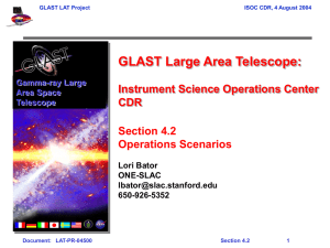 GLAST Large Area Telescope: Instrument Science Operations Center CDR Section 4.2