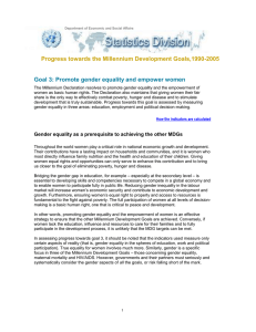 Progress towards the Millennium Development Goals,1990-2005