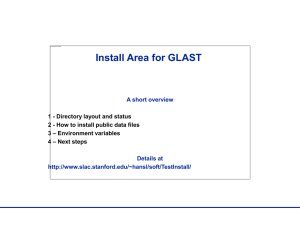 Install Area for GLAST