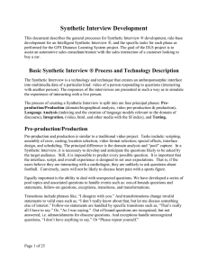 Synthetic Interview Development