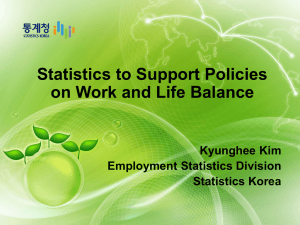 Statistics to Support Policies on Work and Life Balance Kyunghee Kim