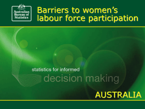 Barriers to women’s labour force participation AUSTRALIA