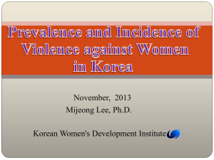 November,  2013 Mijeong Lee, Ph.D. Korean Women's Development Institute