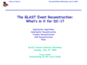 The GLAST Event Reconstruction: What’s in it for DC-1?